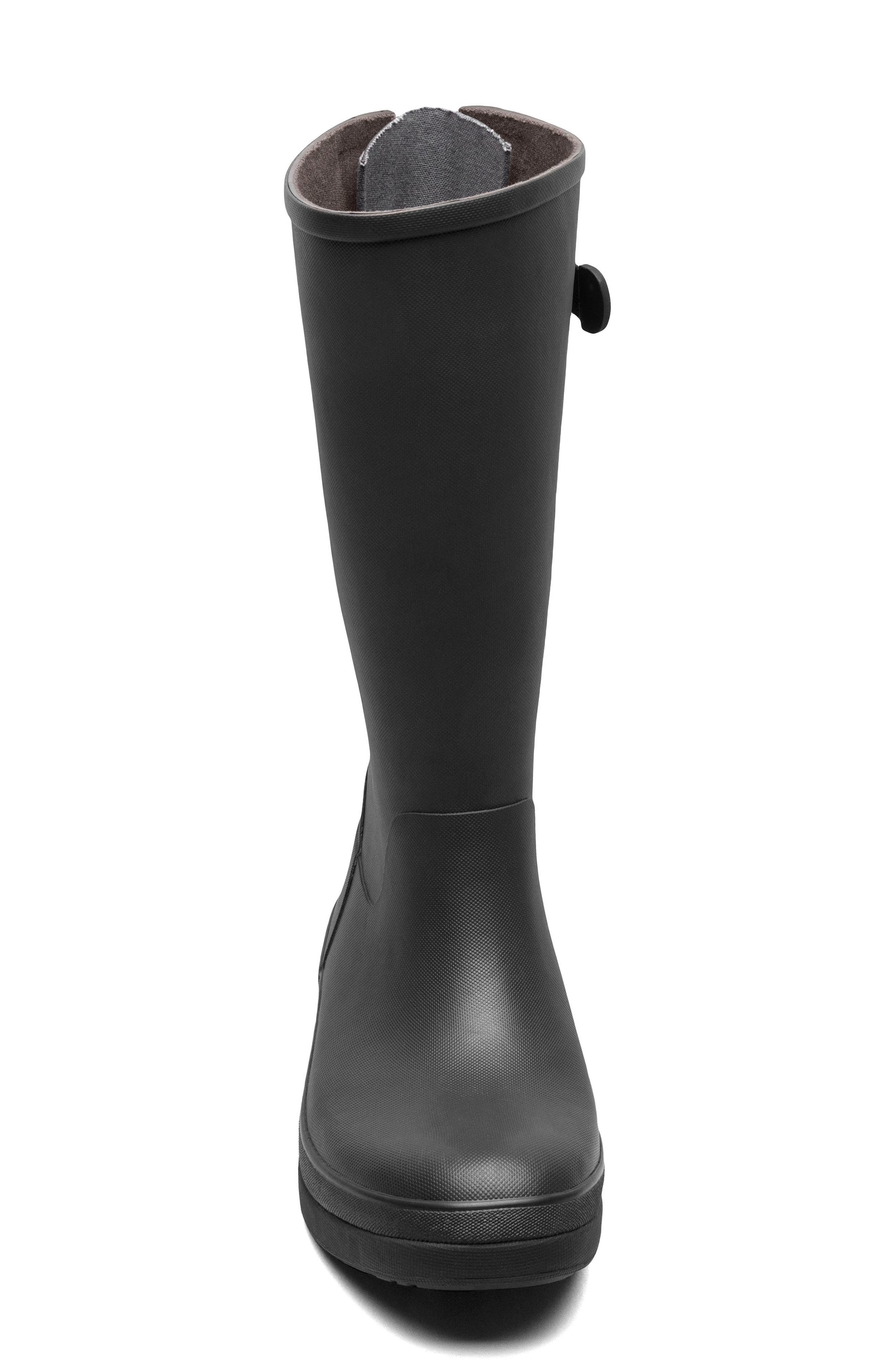 Bogs Amanda II Tall Waterproof Adjustable Calf Rain Boot, Alternate, color, Black