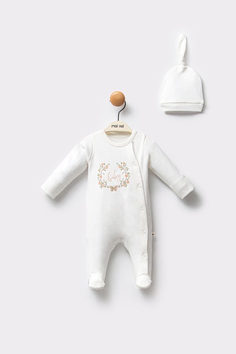 Flower Garland Outfit Set, Alternate, color, Ivory