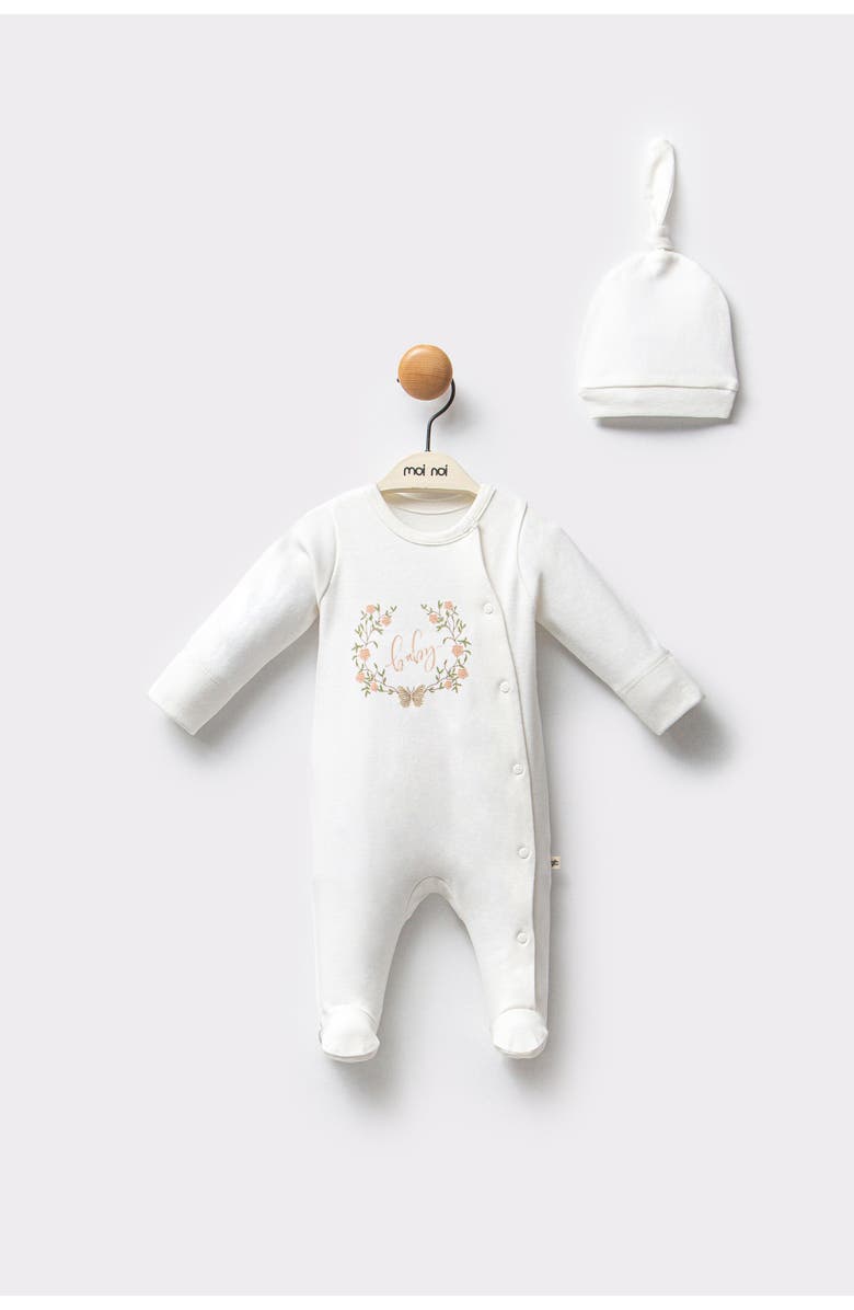 moi noi Flower Garland Outfit Set, Alternate, color, Ivory