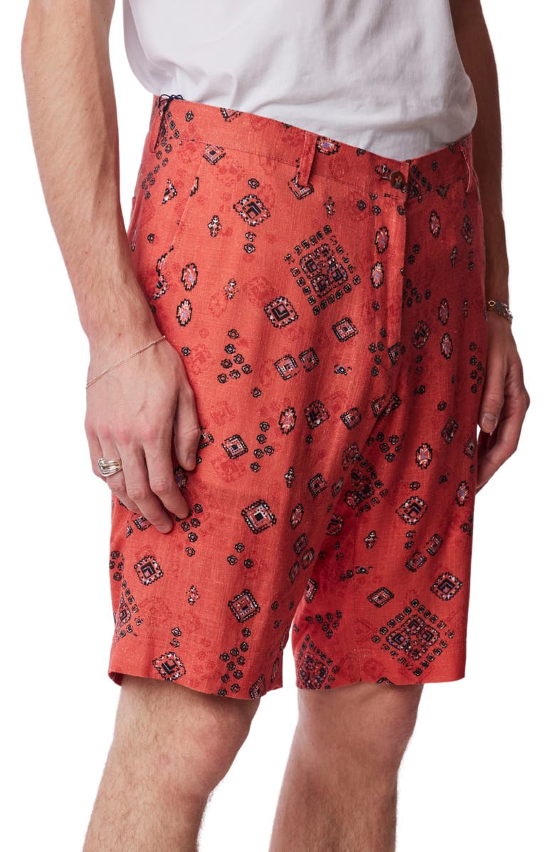PAISLEY & GRAY Felix Slim Fit Shorts, Alternate, color, Marrakesh Orange