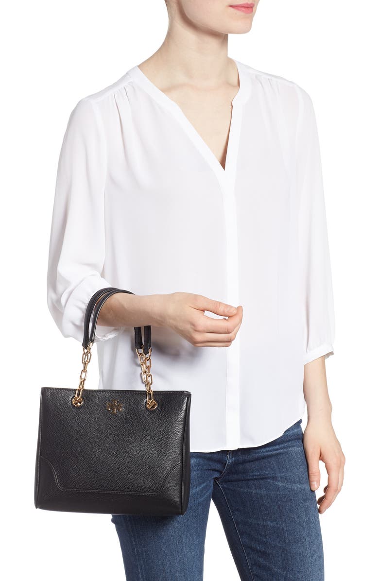 Tory Burch Small Marsden Leather Tote, Alternate, color,