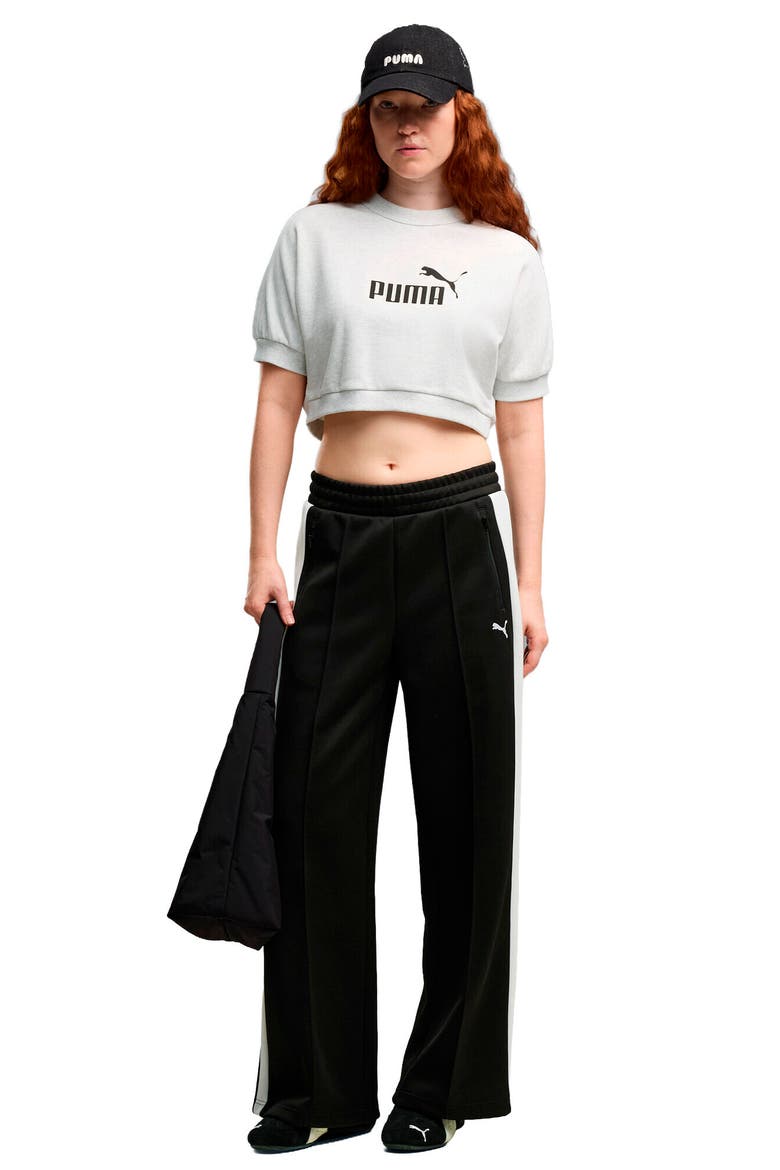 T7 Wide Leg Track Pants, Alternate, color, PUMA BLACK