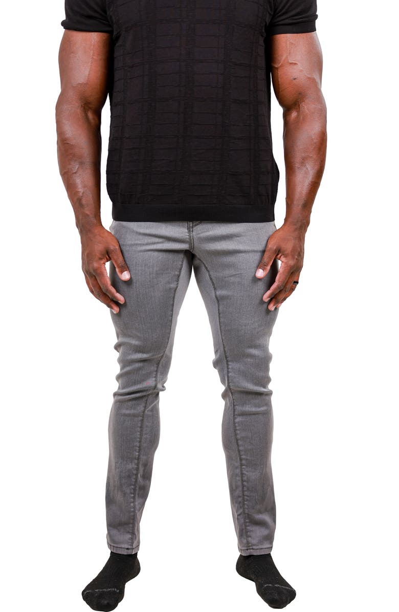 Maceoo Marthyr Stretch Skinny Jeans, Alternate, color, Grey