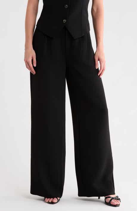 Crepe Wide Leg Trousers
