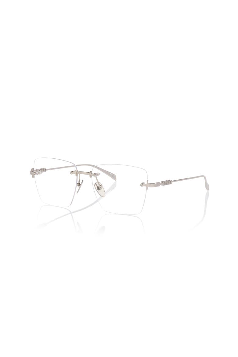 54mm Rectangle optical glasses, Main, color, Silver