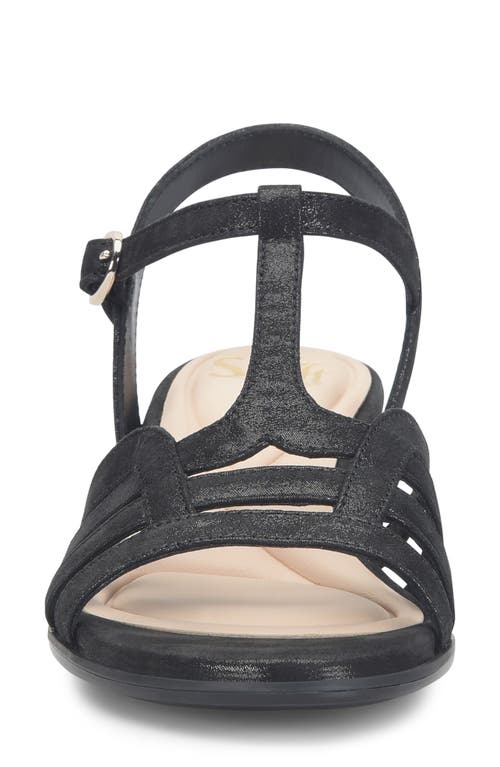 Söfft Scarlet Ankle Strap Wedge Sandal In Black
