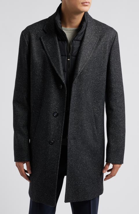 Hyde Tweed Coat with Removable Quilted Bib