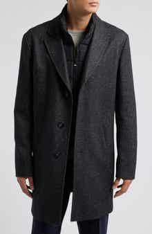 Hyde Tweed Coat with Removable Quilted Bib