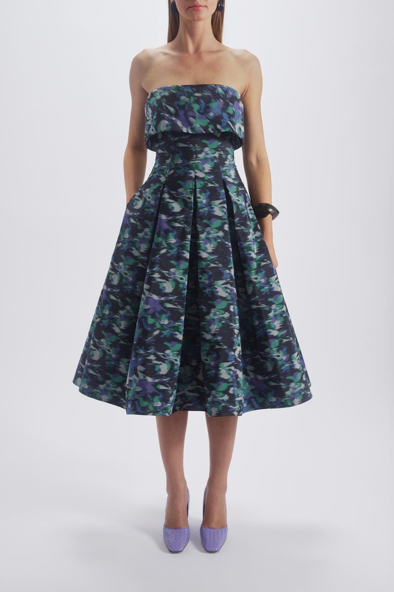 Printed Laced Back Dress, Main, color, Purple-Multi