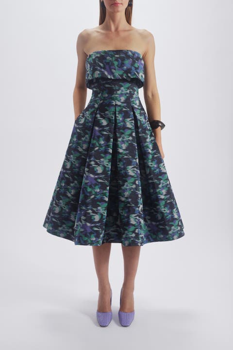 Printed Laced Back Dress