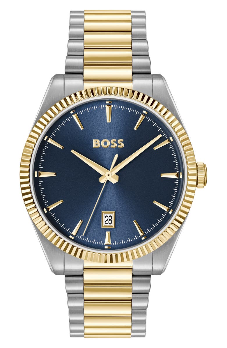 BOSS Cheswick Two-Tone Bracelet Watch, 40mm, Main, color, 
