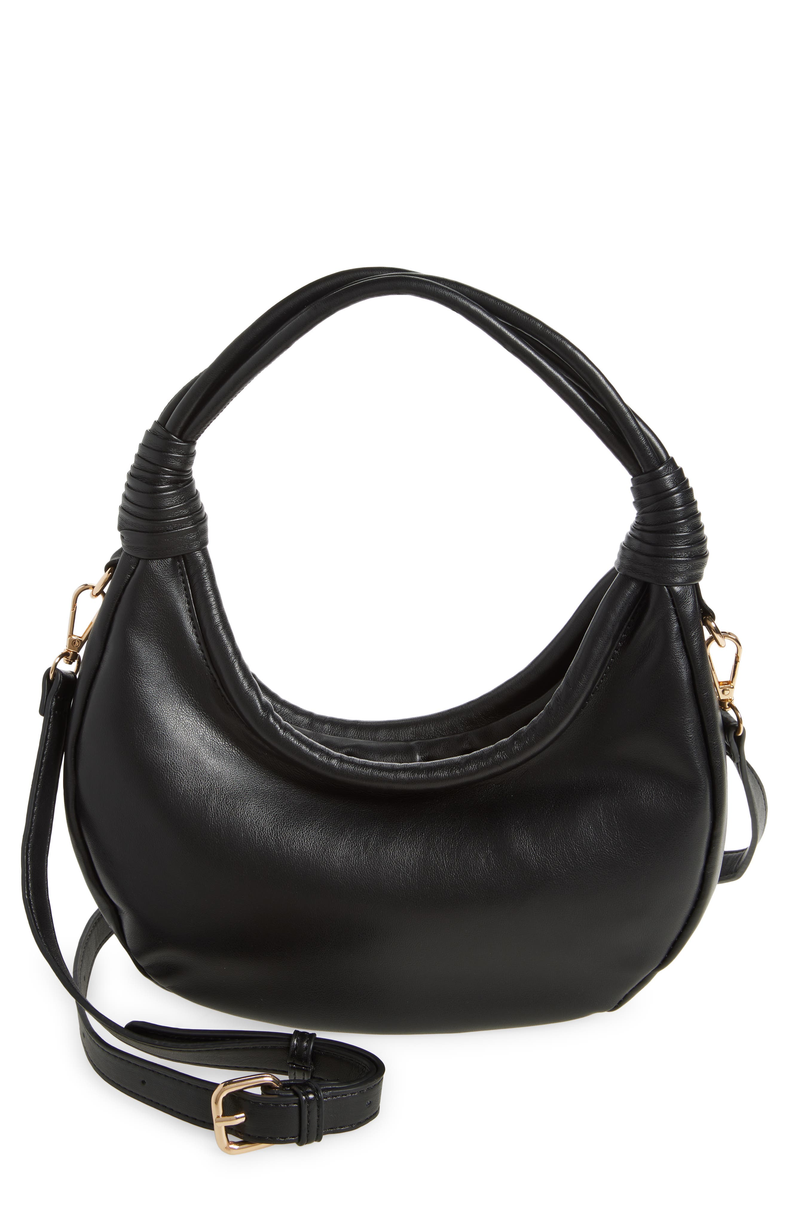 URBAN EXPRESSIONS HANDBAGS Faux Leather Crossbody Bag, Main, color, Black