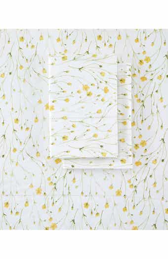 400 Thread Count Butter Floral 4-Piece Sheet Set