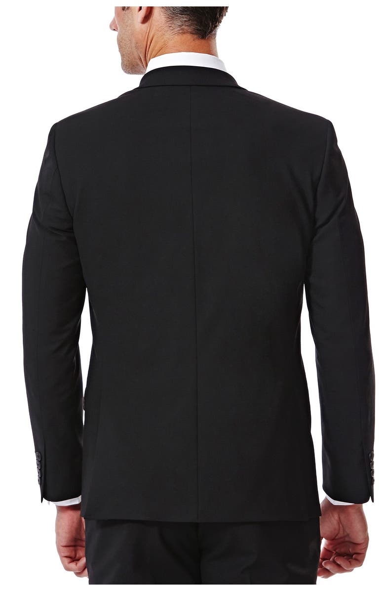 HAGGAR Black Herringbone Ultra Slim Stretch Suit Jacket, Alternate, color, Black