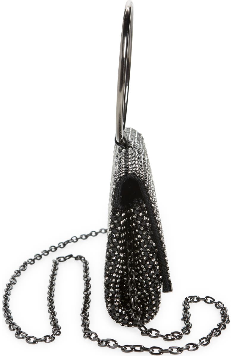 Whiting & Davis Aurelia Crystal Mesh Convertible Clutch, Alternate, color,