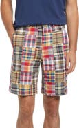 Berle Patchwork Madras Flat Front Shorts