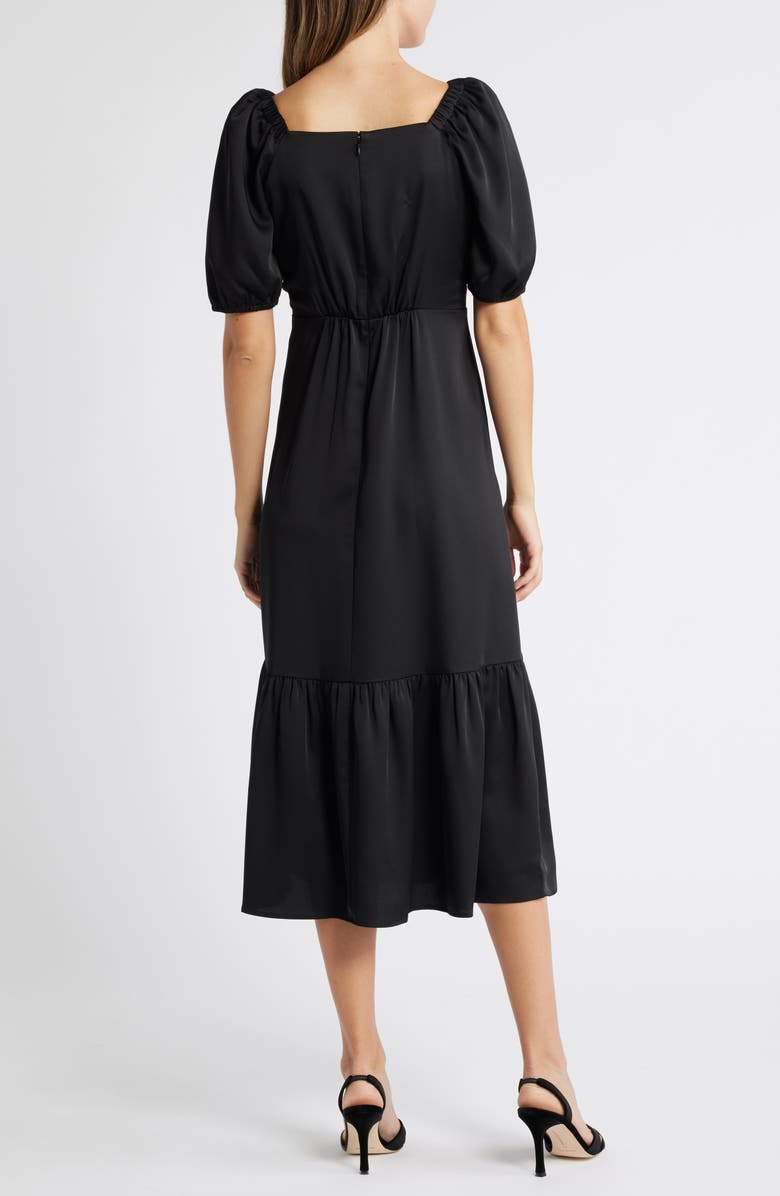 Anne Klein Jewel Puff Sleeve Midi Dress, Alternate, color,