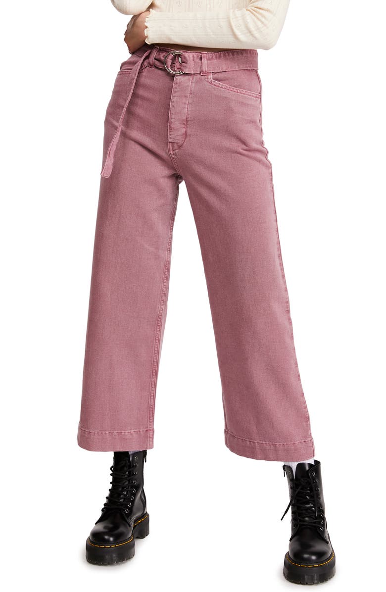 BDG Urban Outfitters Belted Flood Jeans, Main, color, 