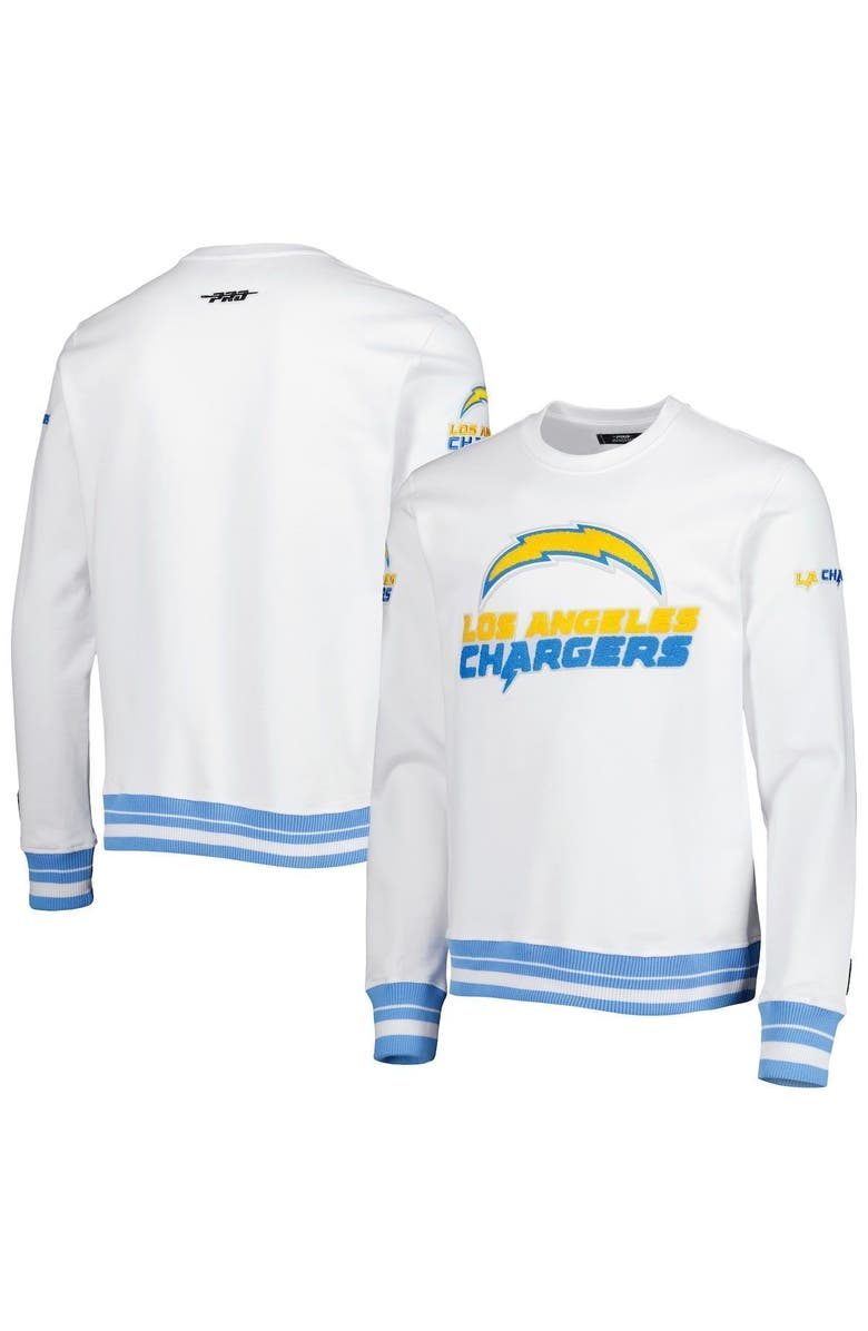 PRO STANDARD LA Chargers Pro Standard White Mash Up Pullover Sweatshirt, Alternate, color, White