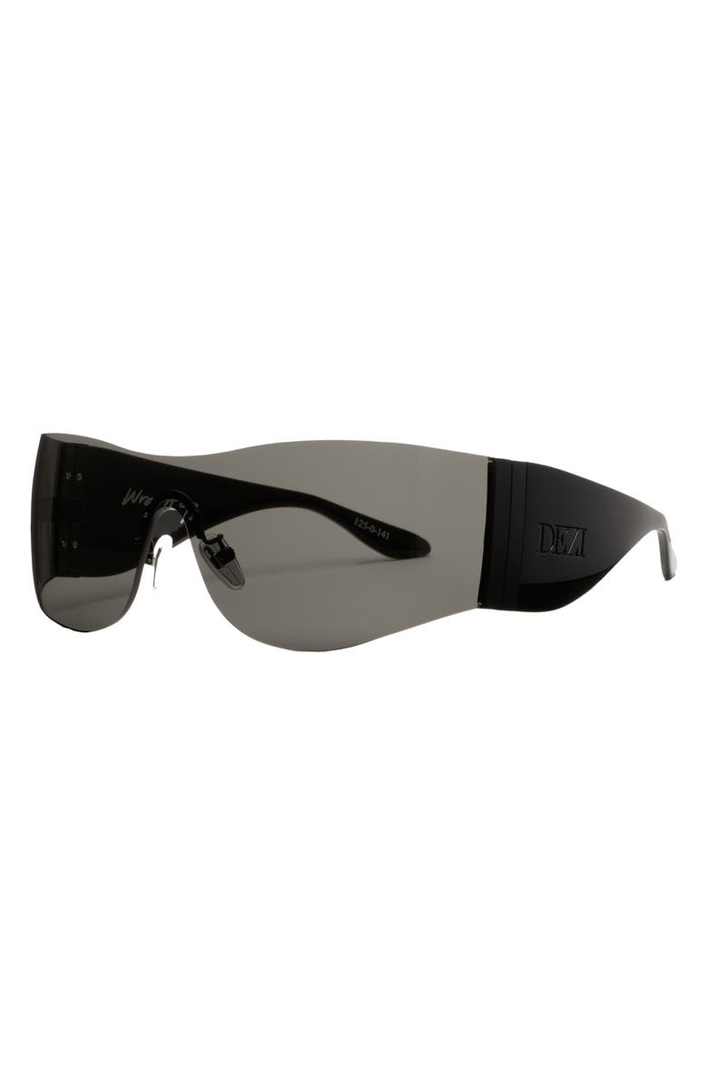 DEZI Wrap It Up 141mm Rimless Shield Sunglasses, Alternate, color, 