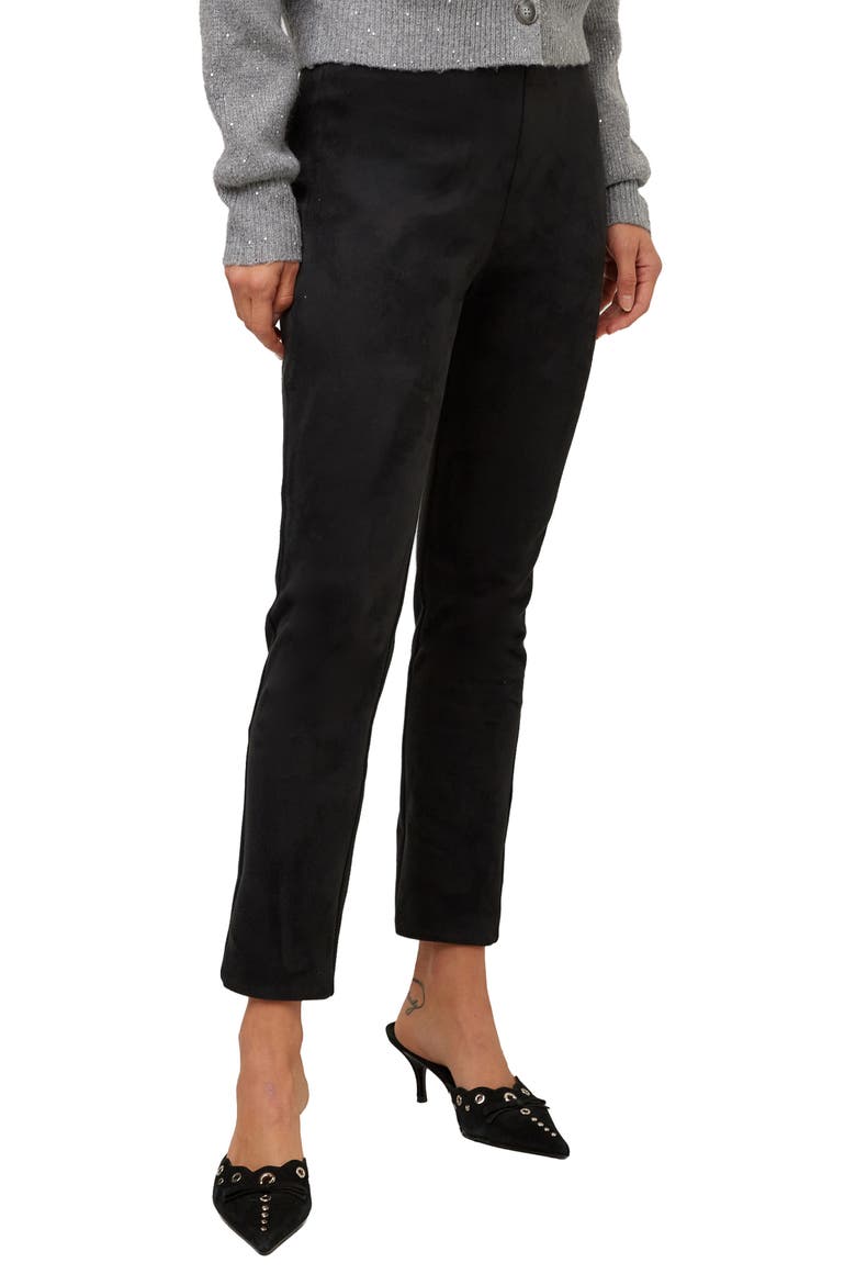 Danae Ankle Slit Pants, Alternate, color, BLACK