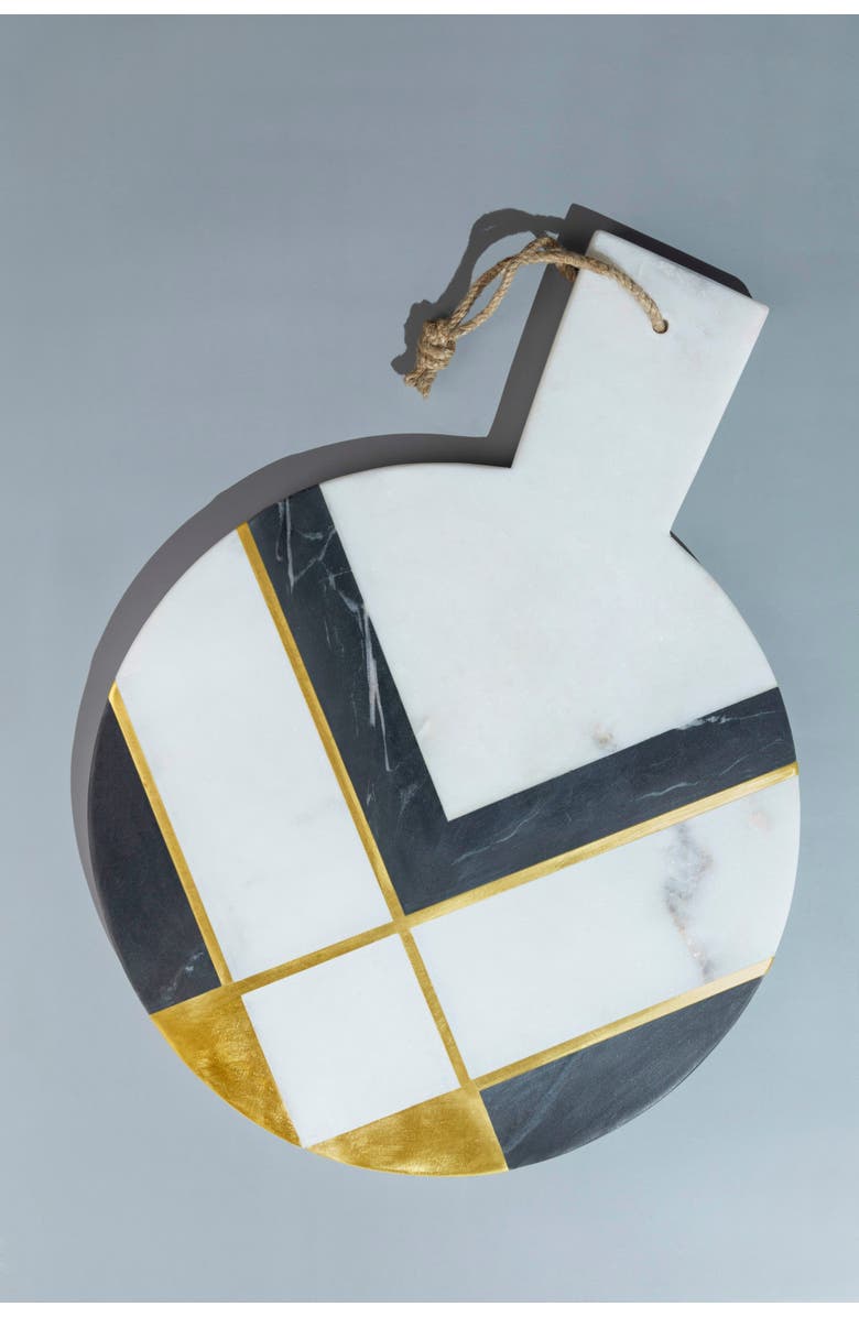 GAURI KOHLI Campania Marble Cheese Board, Main, color, White
