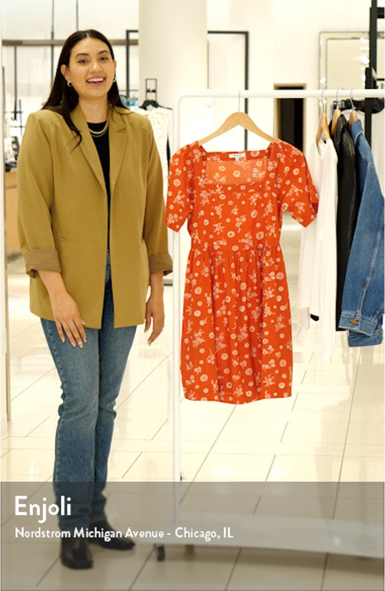 Allie Cottage Floral Cotton Minidress, sales video thumbnail
