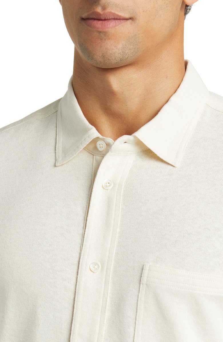 Billy Reid Hemp & Cotton Knit Button-Up Shirt, Alternate, color, 