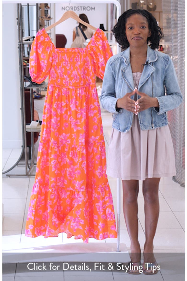 Cala Floral Tiered Cotton Maxi Dress video