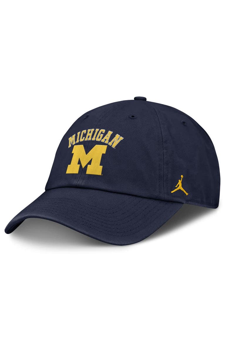 Jordan Brand Men's Jordan Brand Navy Michigan Wolverines Club Adjustable Hat, Main, color, Navy