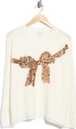 CeCe Sequin Bow Sweater