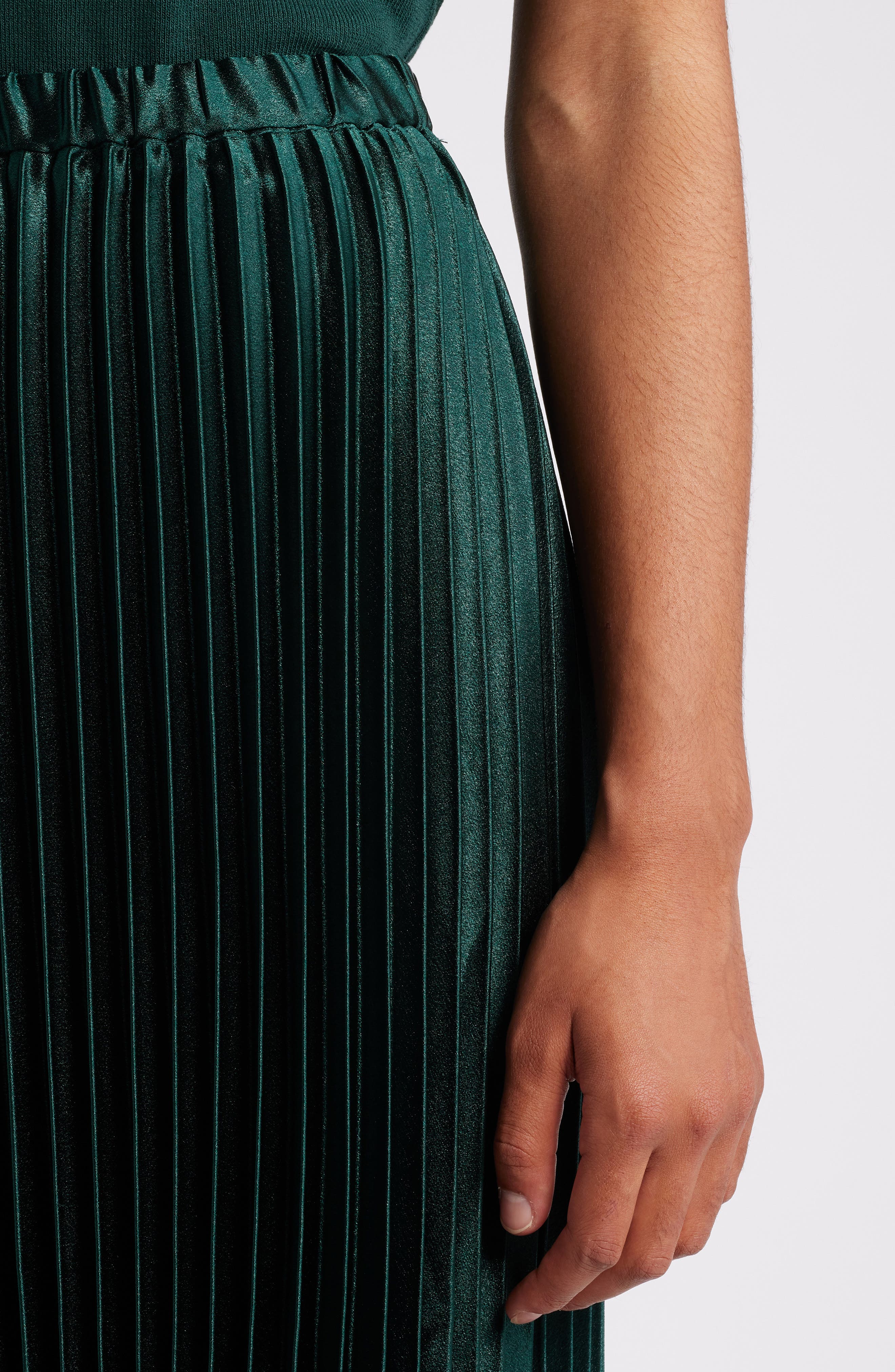 Anne Klein Lightly Pleated Midi Skirt Size S