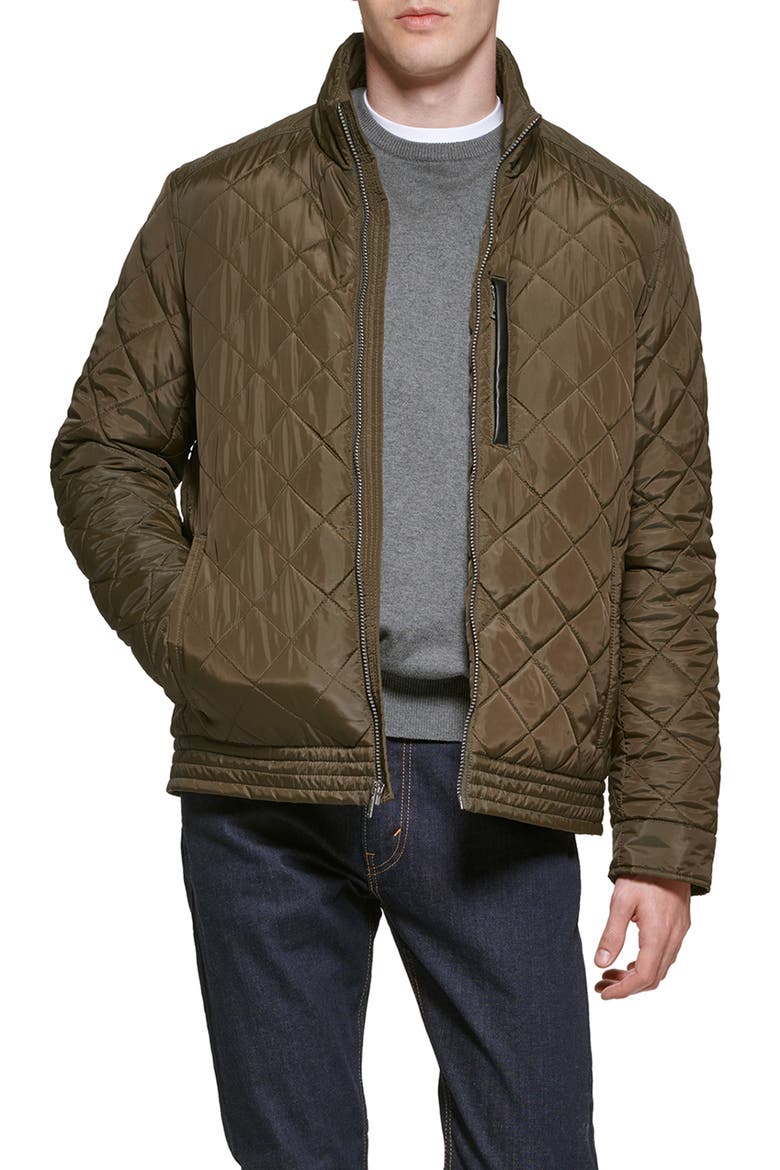 Signature Quilted Jacket, Alternate, color, OLIVE