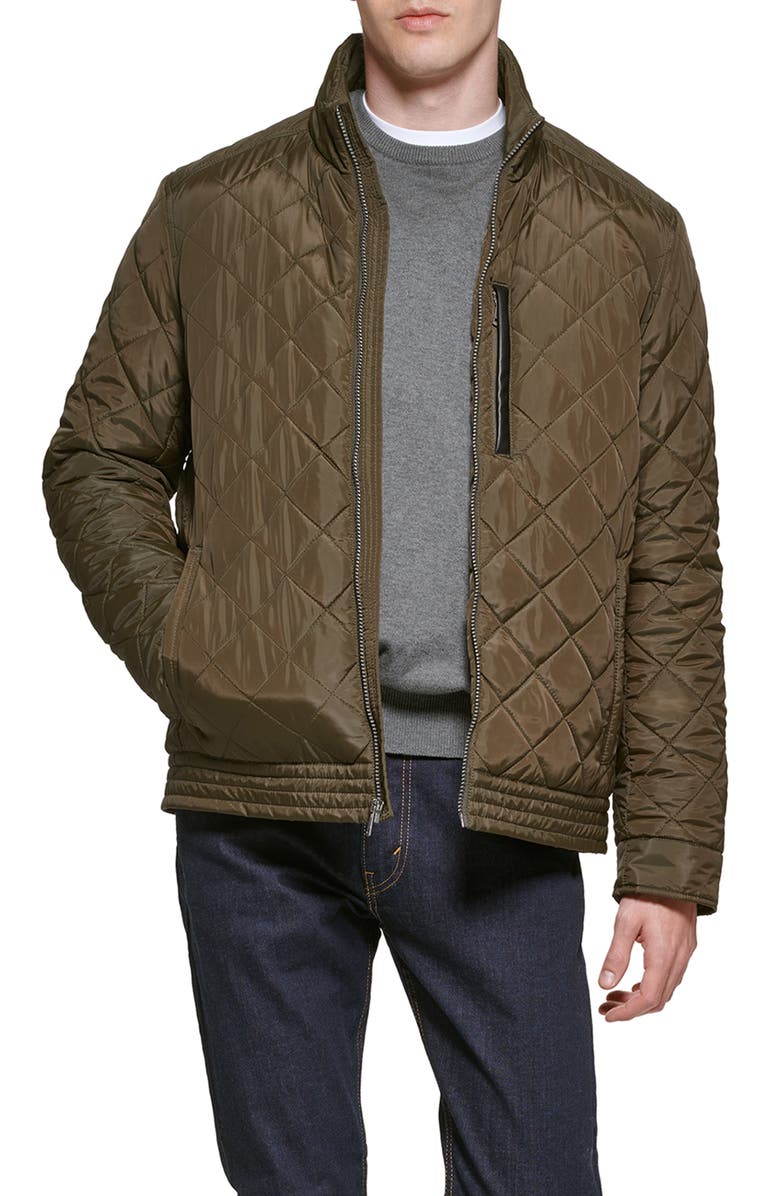 Cole Haan Signature Quilted Jacket, Alternate, color, Olive