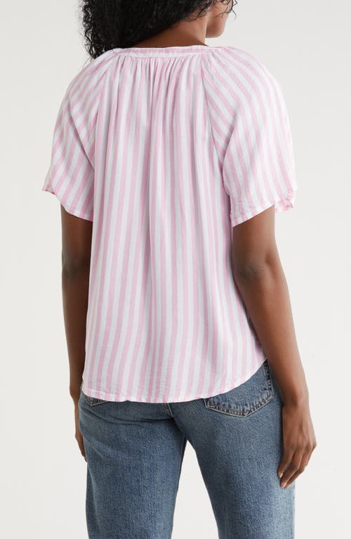 Beachlunchlounge Kaylen Split Neck Top In Pink