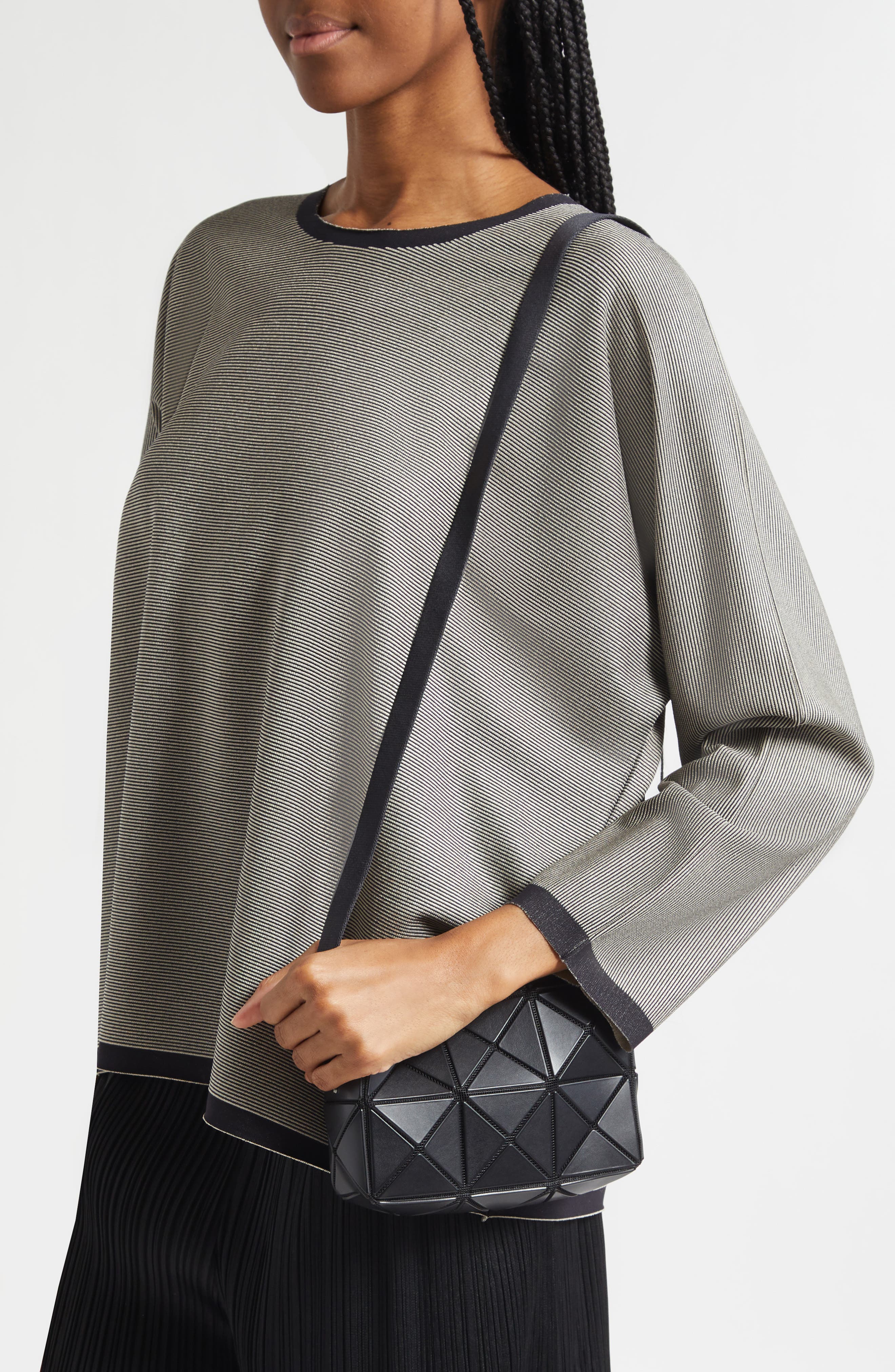 Bao Bao Issey Miyake City Swingpack Crossbody Bag, Alternate, color, Urban Black