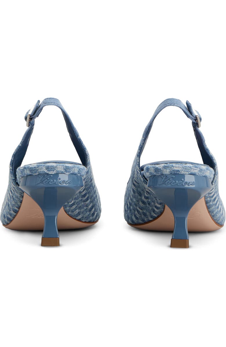 Roger Vivier Virgule Bordo Pointed Toe Slingback Pump, Alternate, color, Cielo Scuro