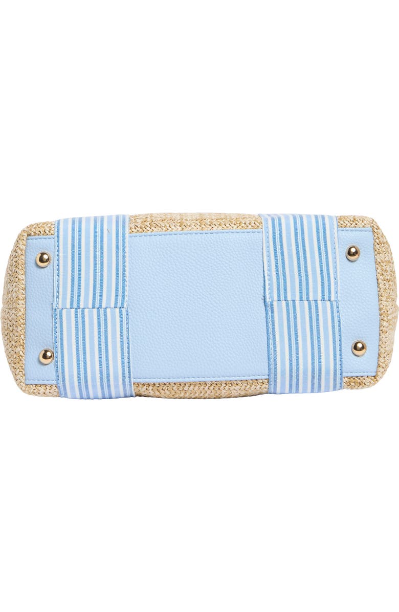 Nanette Lepore Bow Handle Tote, Alternate, color, Natural-Blue Stripe