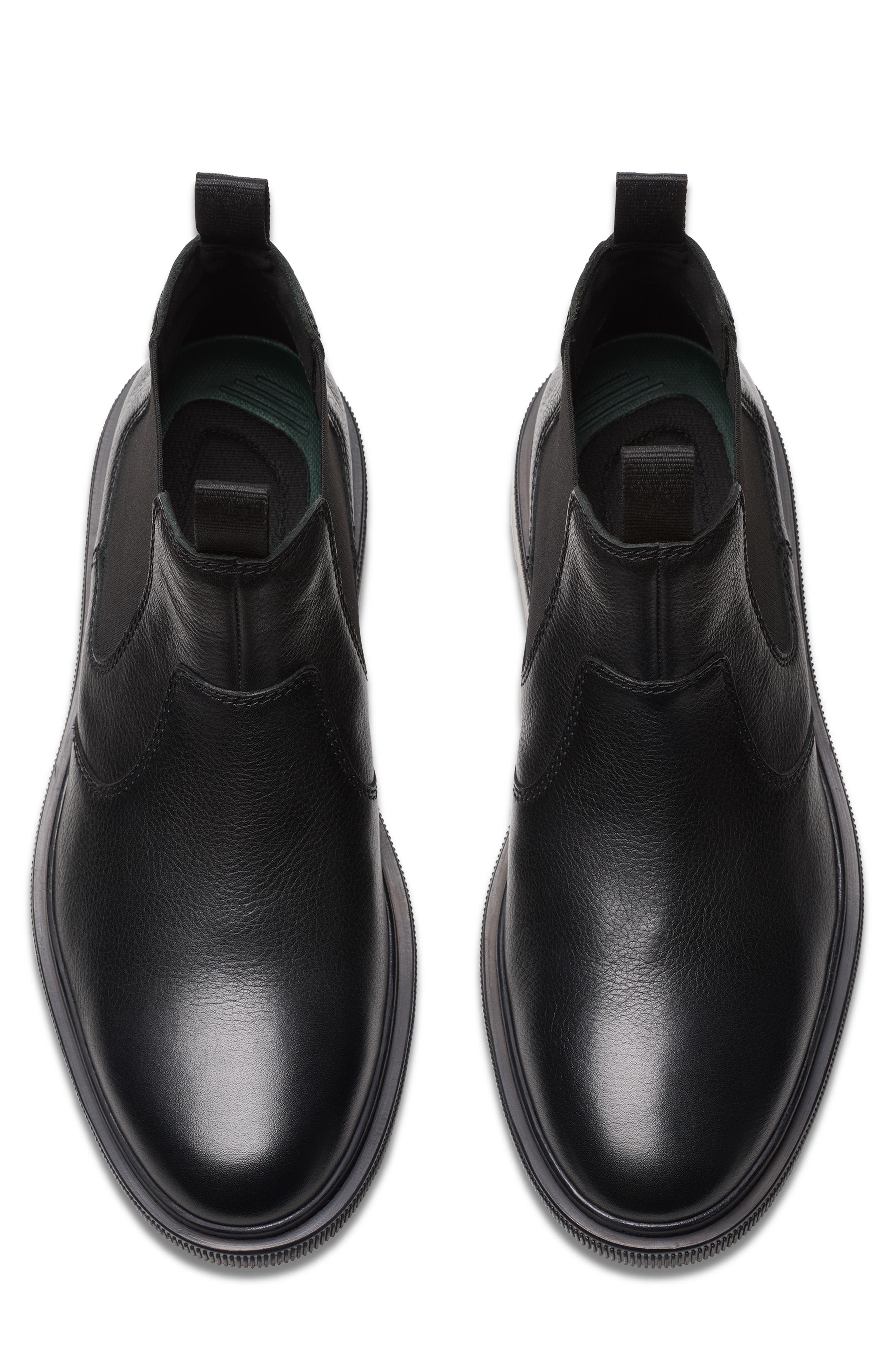 Burchill Up Chelsea Boot, Alternate, color, BLACK LEATHER