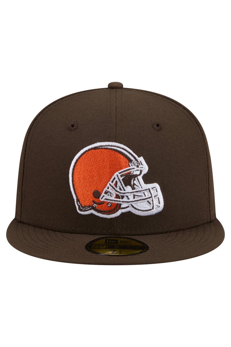 Men's New Era Brown Cleveland Browns 59FIFTY Fitted Hat, Alternate, color, Brown