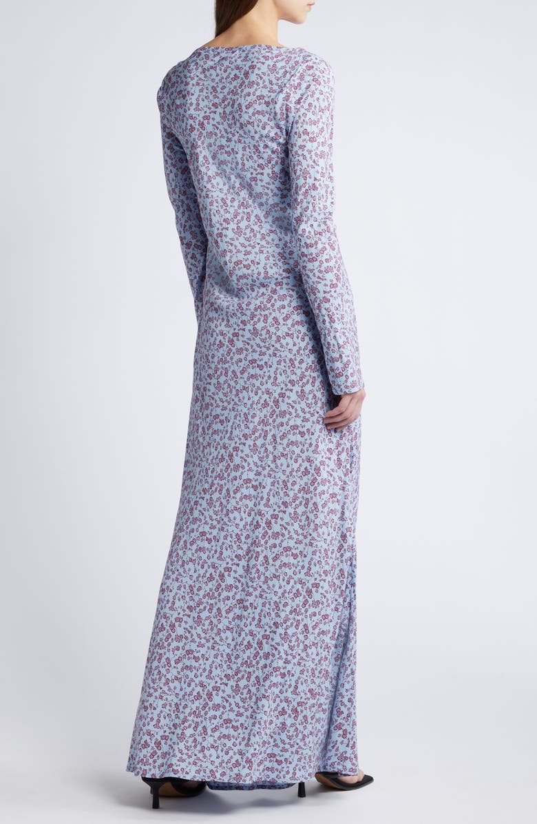 Faithfull the Brand Lilou Floral Long Sleeve Crepe Maxi Dress, Alternate, color, Amaryllis Floral Blue