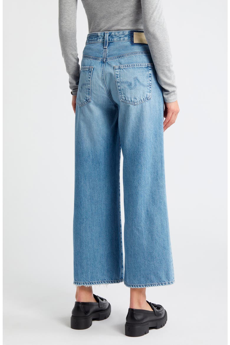 Saige High Waist Ankle Wide Leg Jeans, Alternate, color, CROSSWIND