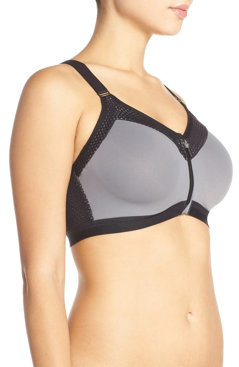 Wacoal Zip Underwire Sports Bra, Alternate, color, 