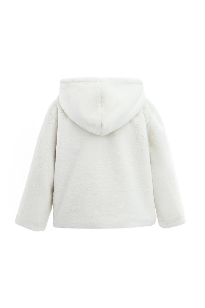 Plush Hooded Jacket, Alternate, color, Ivory
