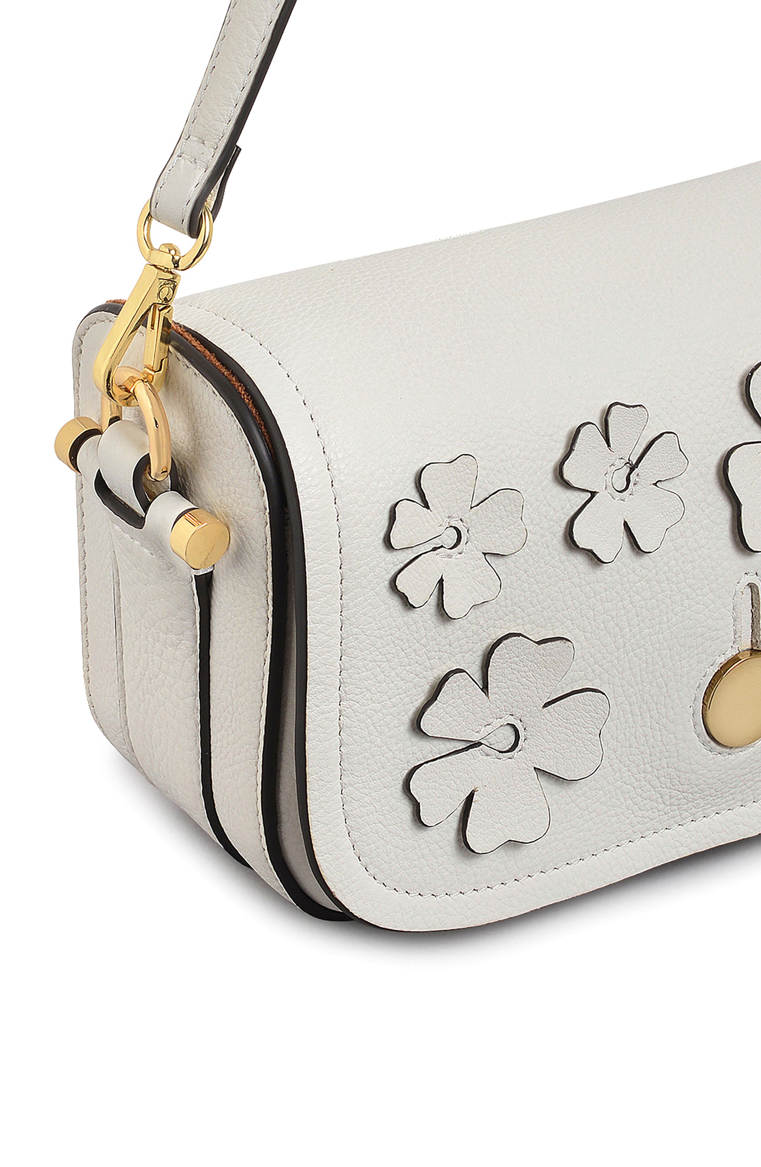 Radley Bathurst Mews Cutwork Floral Shoulder Bag, Alternate, color, Chalk