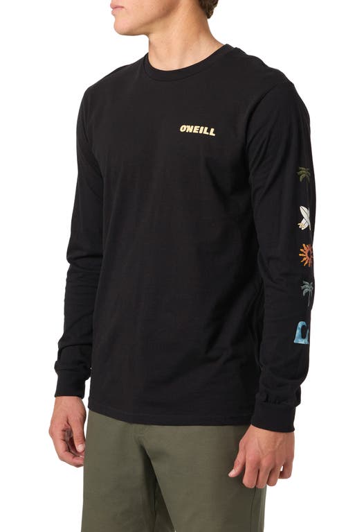 O'neill Vibez Long Sleeve Graphic T-shirt In Black