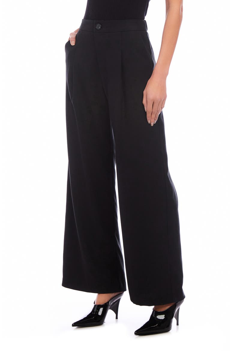 Mina High Waist Wide Leg Pants, Alternate, color, BLACK