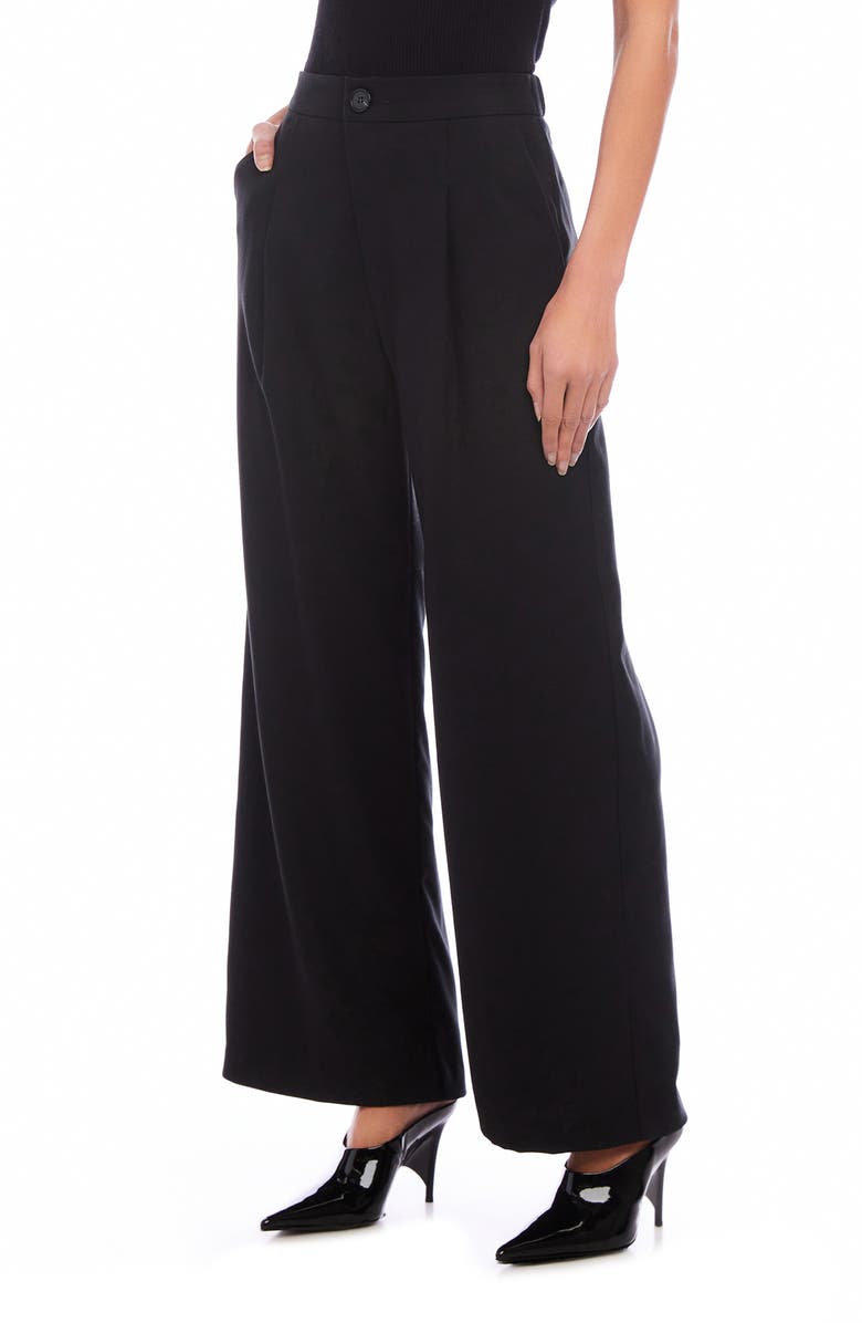 FIFTEEN TWENTY Mina High Waist Wide Leg Pants, Alternate, color, Black