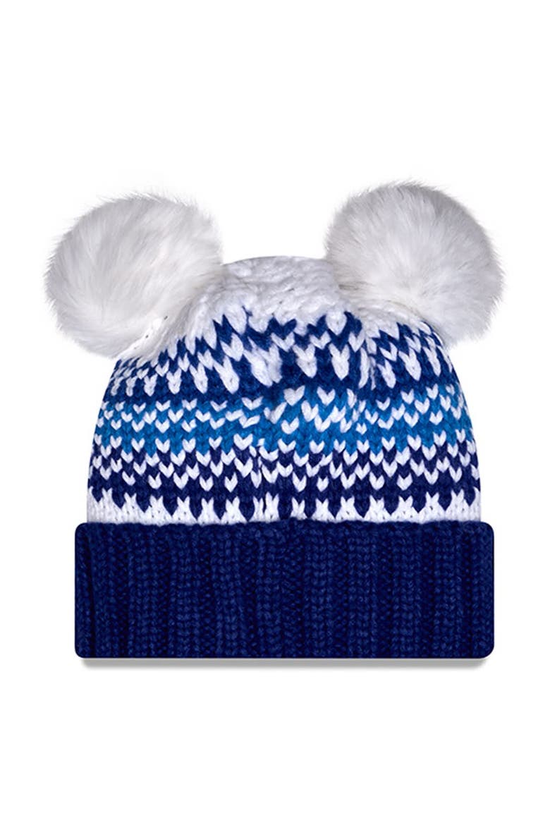 Women's New Era  Royal Florida Gators Double Pom & Print Cuffed Knit Hat, Alternate, color, Royal