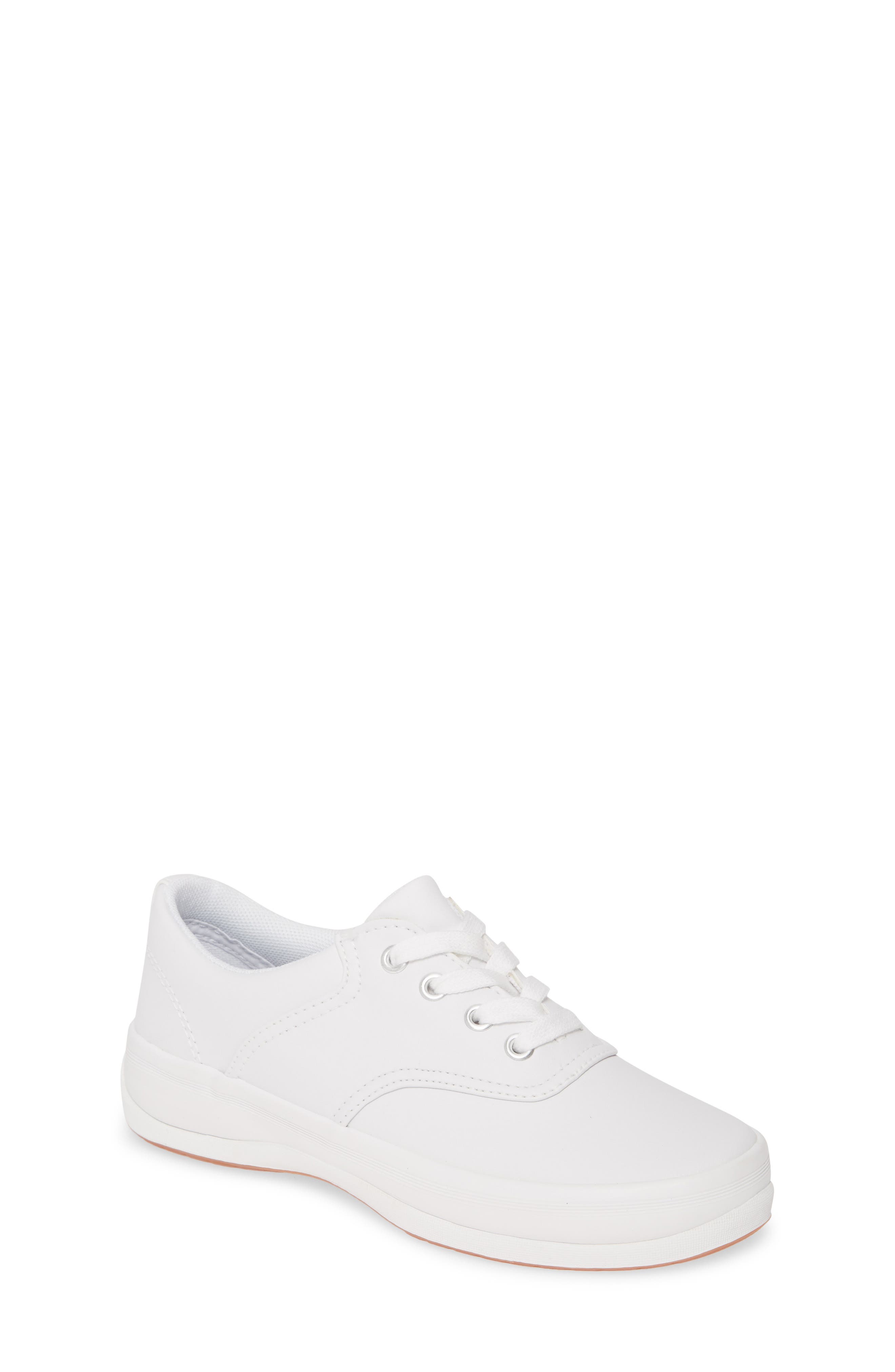 Kids' School Days II Sneaker, Alternate, color, WHITE LEATHER